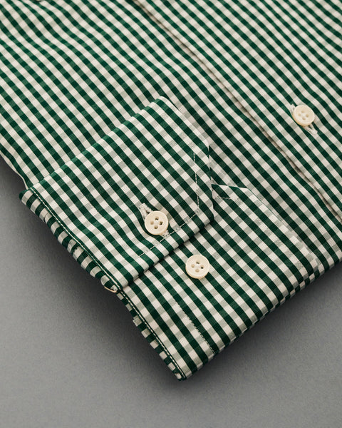 Popeline Quadretto Verde/Bianco 100% Cotone
