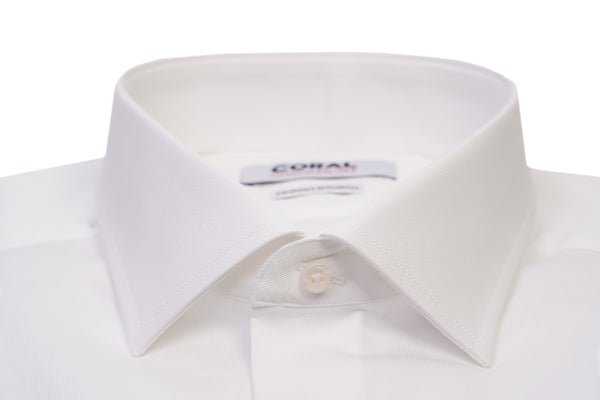Camicia bianco Piquet 100% Cotone Doppio Ritorto