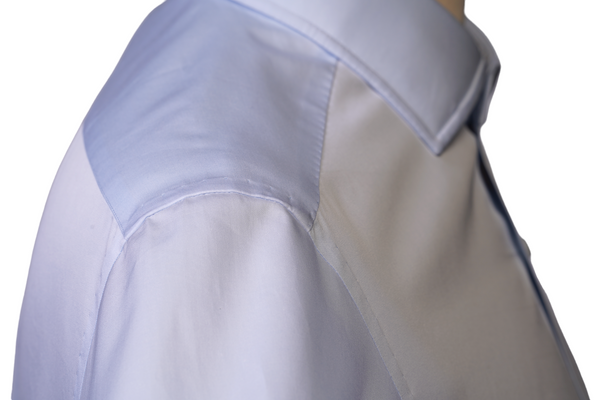 CAMICIA ARTIGIANALE Popeline celeste 100% Cotone Doppio Ritorto