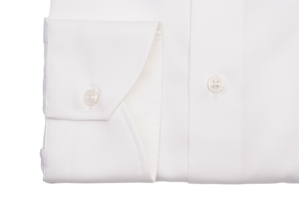 Camicia bianco Piquet 100% Cotone Doppio Ritorto