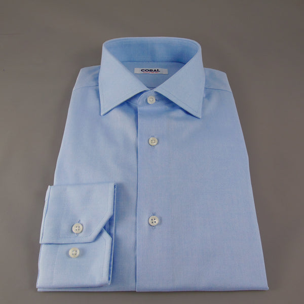 Celeste Oxford 100% Cotone