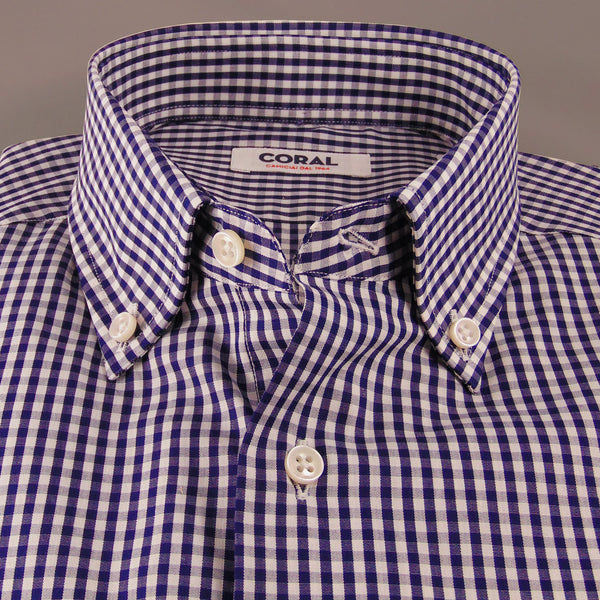 Popeline Quadretto Blu/Bianco 100% Cotone
