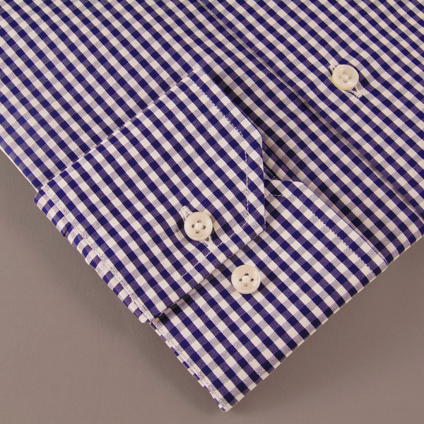 Popeline Quadretto Blu/Bianco 100% Cotone