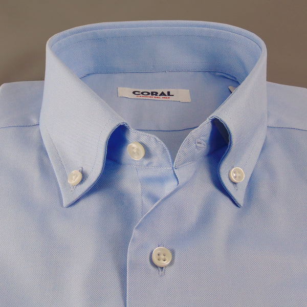 Celeste Oxford 100% Cotone