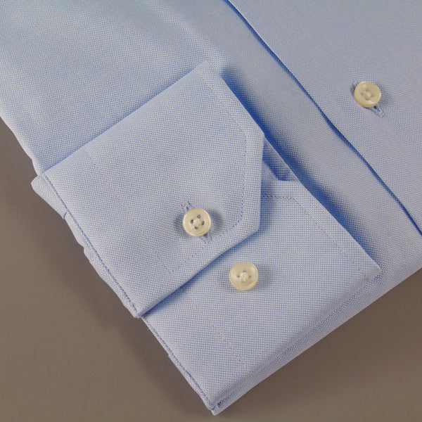 Celeste Oxford 100% Cotone